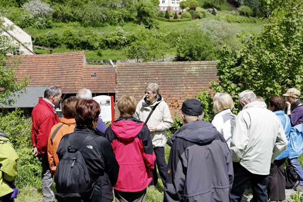 Geführte Gruppe bei der Wanderung durchs Erfatal