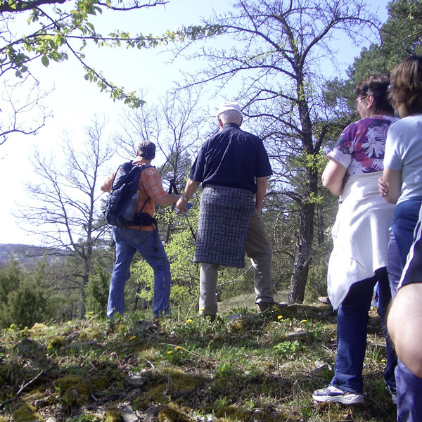 Wandergruppe in der Hardheimer Wacholderheide