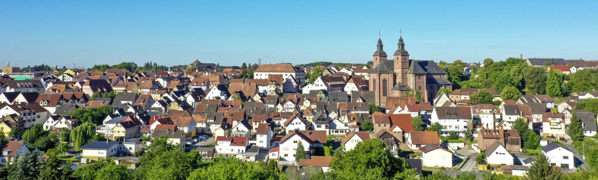 Luftaufnahme der Stadt Walldürn